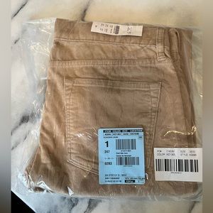 Never Worn, still in bag JCrew Cord 5pocket in light tan